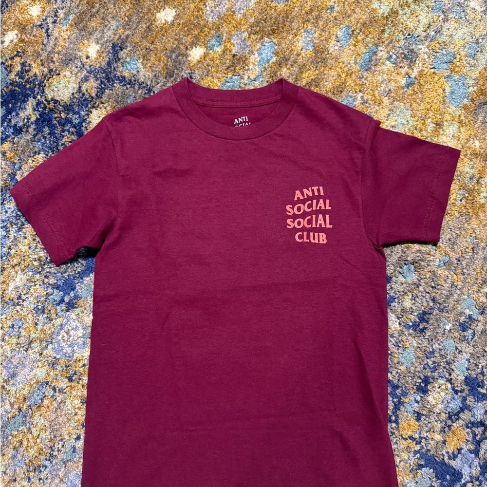 Anti Social Social Club Burgundy Tee